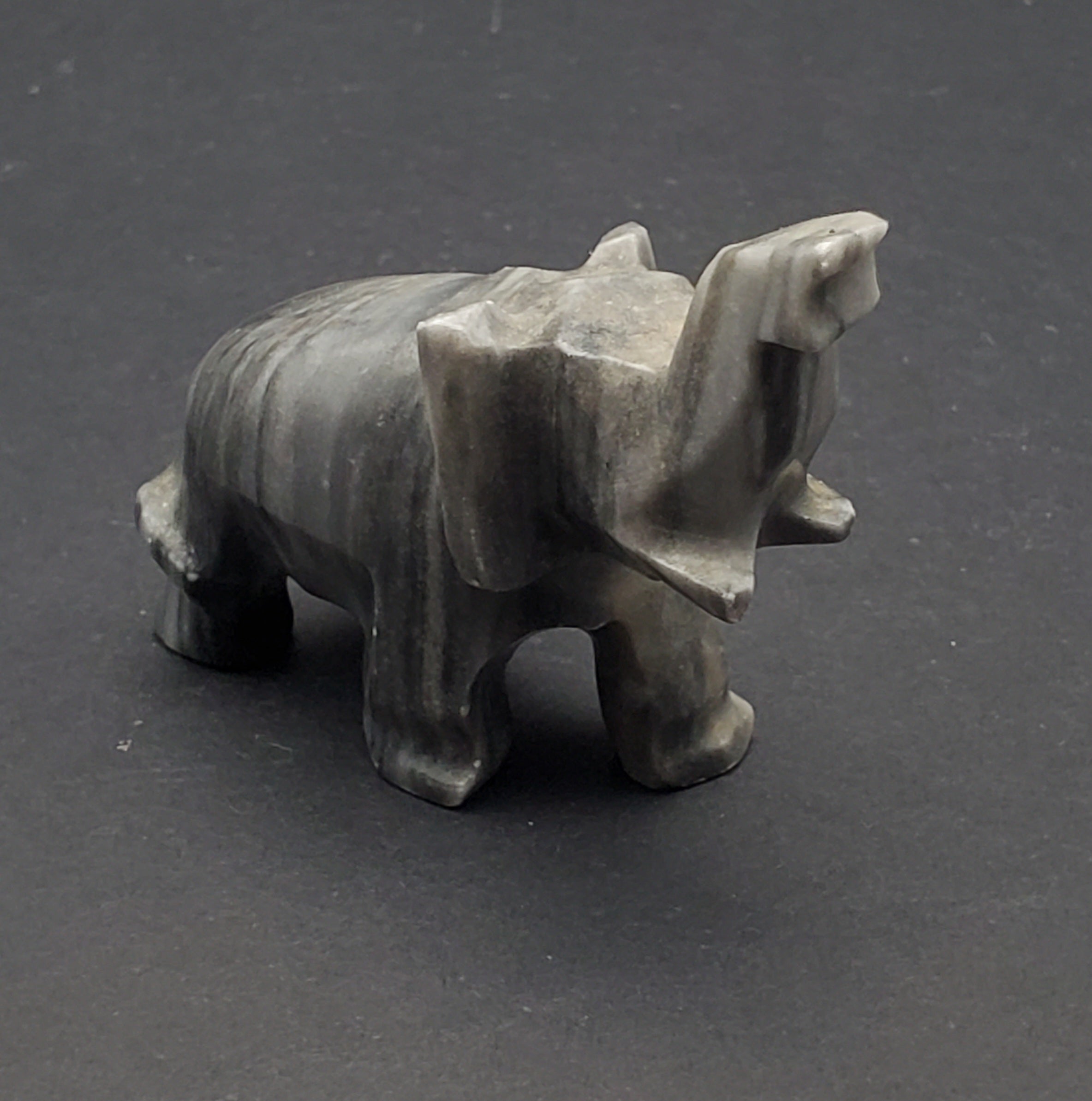 Carved Stone Elephant Figurine