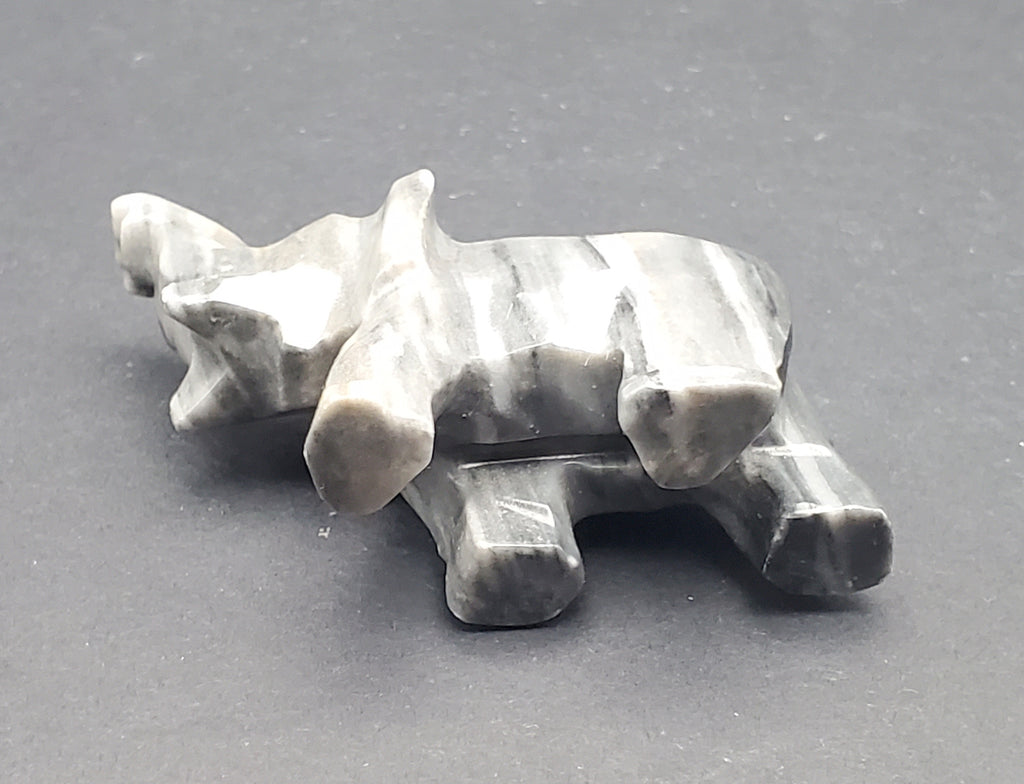 Carved Stone Elephant Figurine