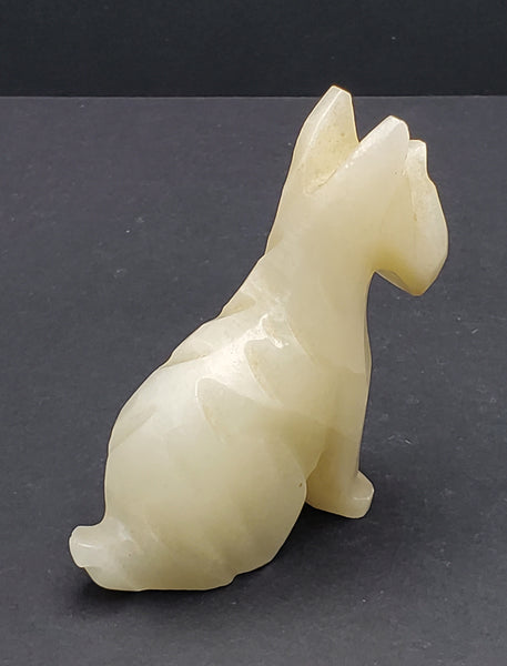 Carved Stone Dog Figurine