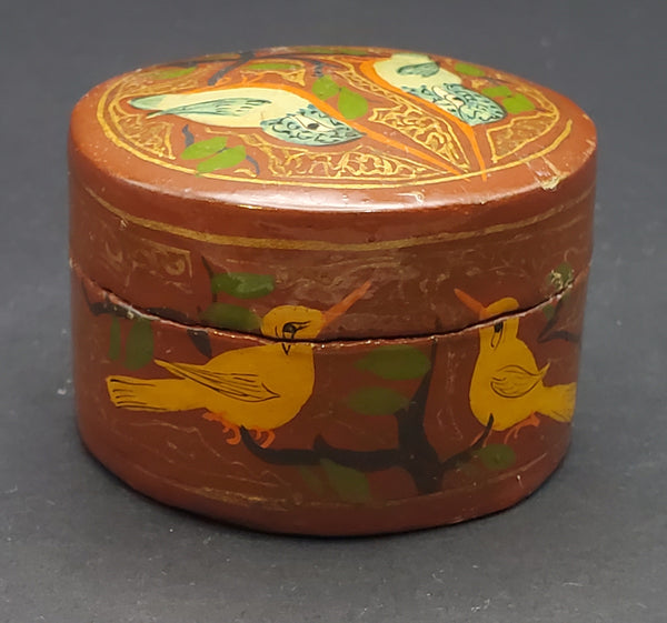 Hand Painted Hummingbirds Wood Trinket Box