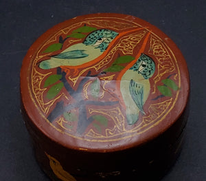 Hand Painted Hummingbirds Wood Trinket Box