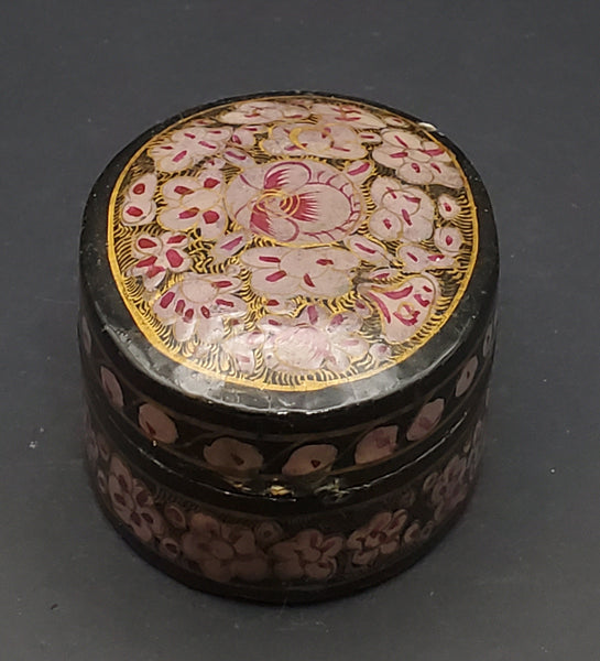 Hand Painted Oval Wooden Box