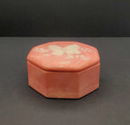 Octagonal Incolay Butterfly Motif Trinket Box