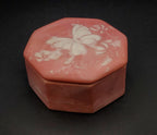 Octagonal Incolay Butterfly Motif Trinket Box