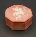 Octagonal Incolay Butterfly Motif Trinket Box