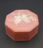 Octagonal Incolay Butterfly Motif Trinket Box