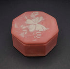 Octagonal Incolay Butterfly Motif Trinket Box