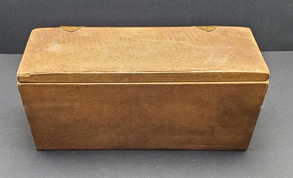 Vintage Wood Sarcophagus Lidded Box