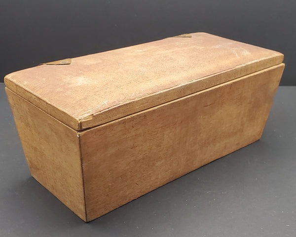 Vintage Wood Sarcophagus Lidded Box