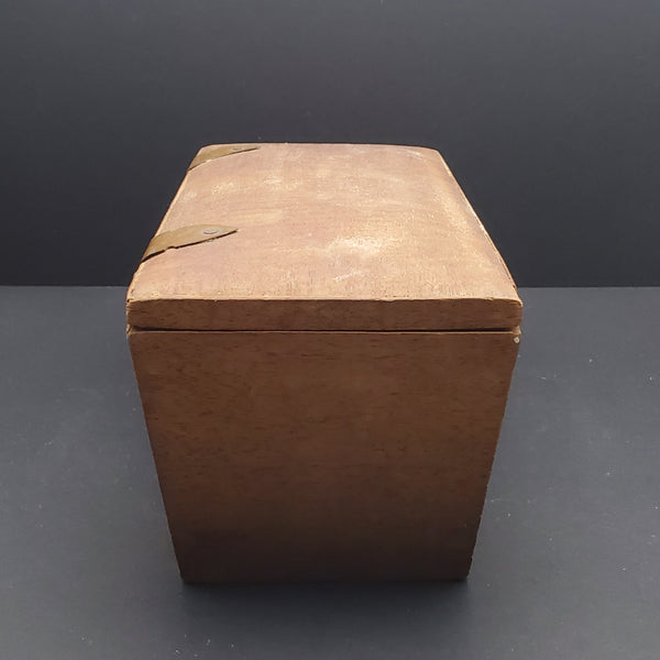 Vintage Wood Sarcophagus Lidded Box