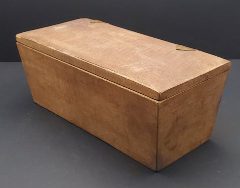 Vintage Wood Sarcophagus Lidded Box