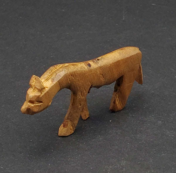 Handmade Wooden Lioness - DAMAGED