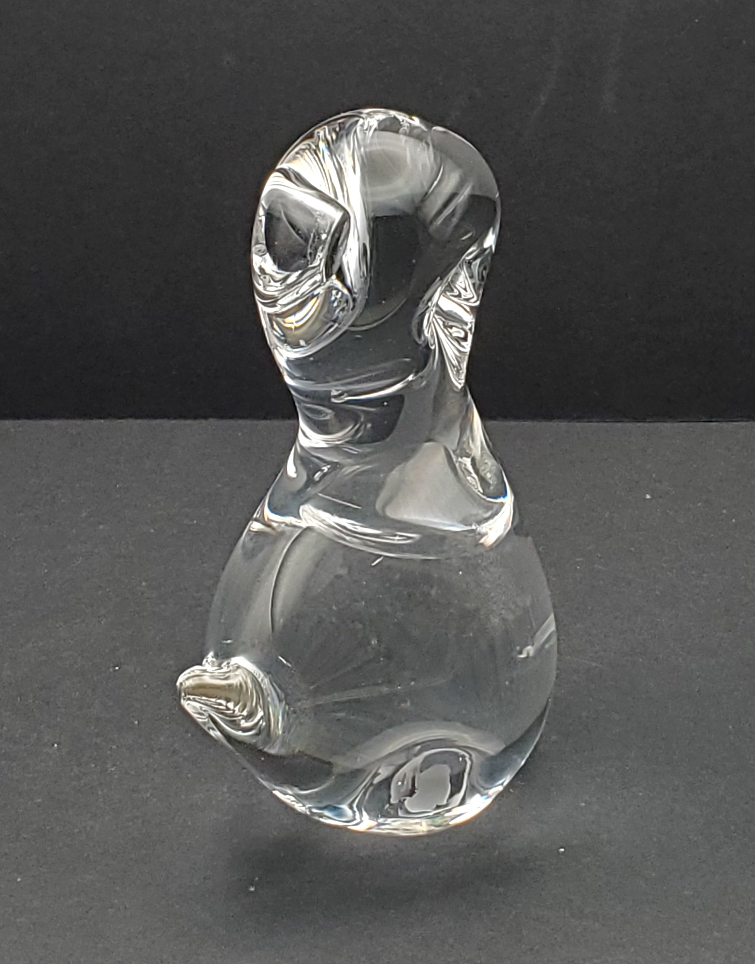 Handmade Glass Duck Figurine Paperweight