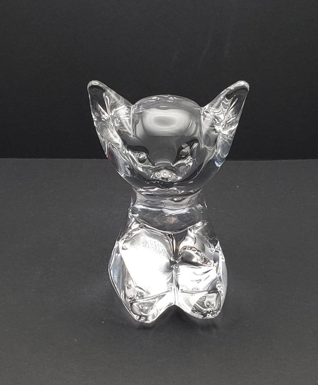 Handmade Glass Cat Figurine Paperweight