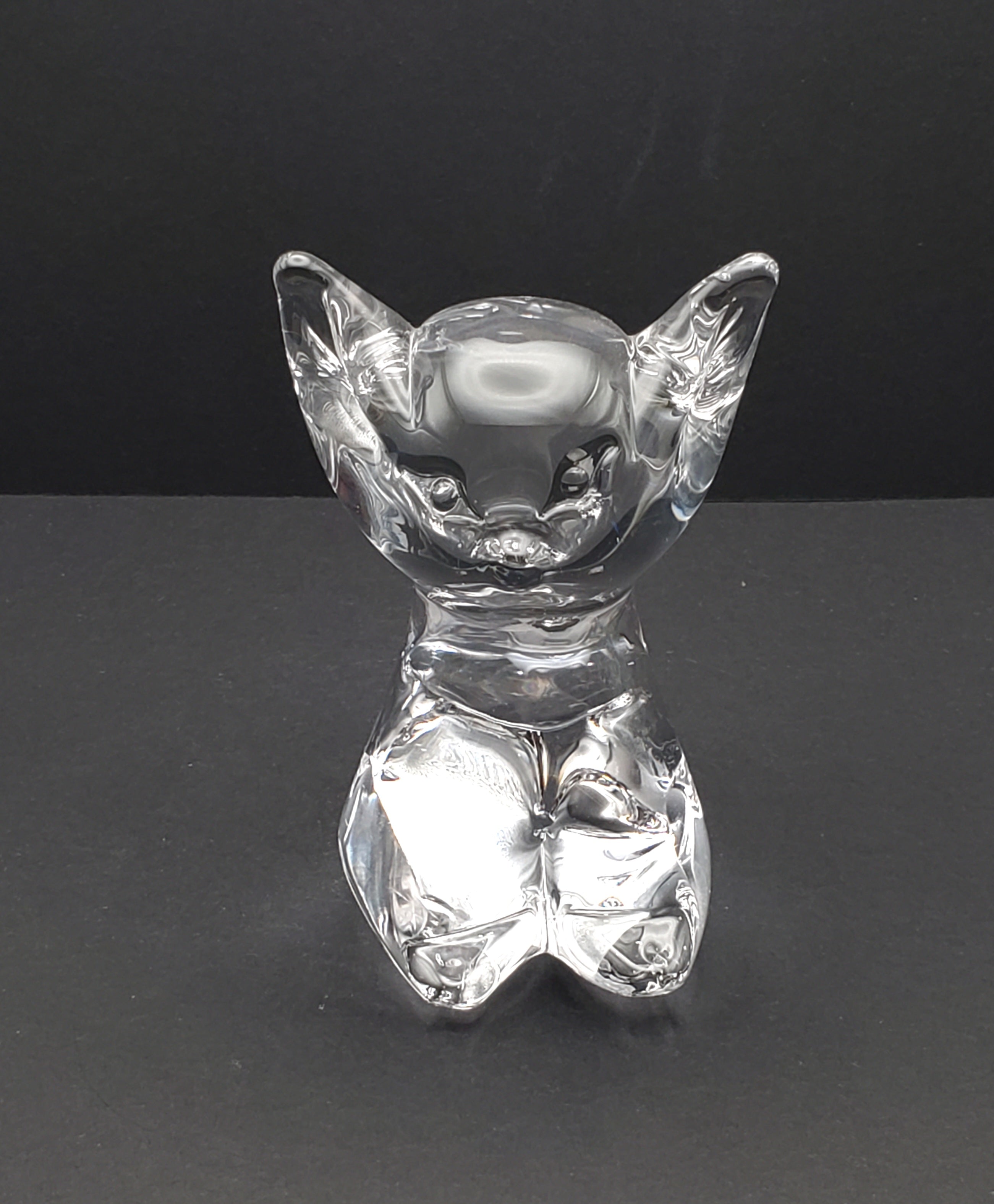 Handmade Glass Cat Figurine Paperweight