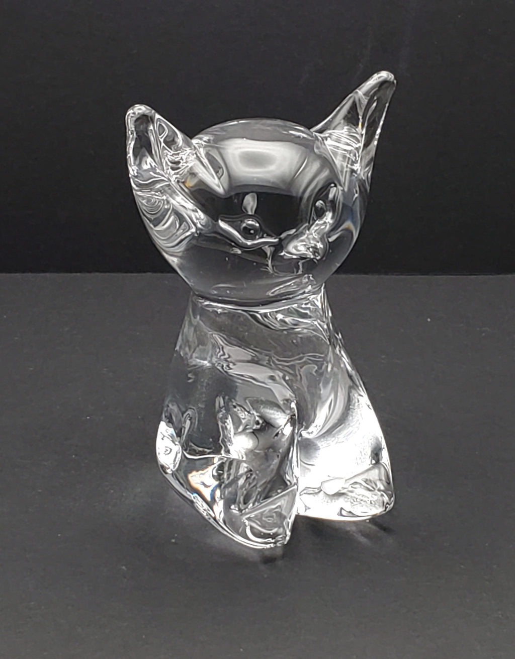 Handmade Glass Cat Figurine Paperweight