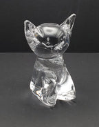 Handmade Glass Cat Figurine Paperweight