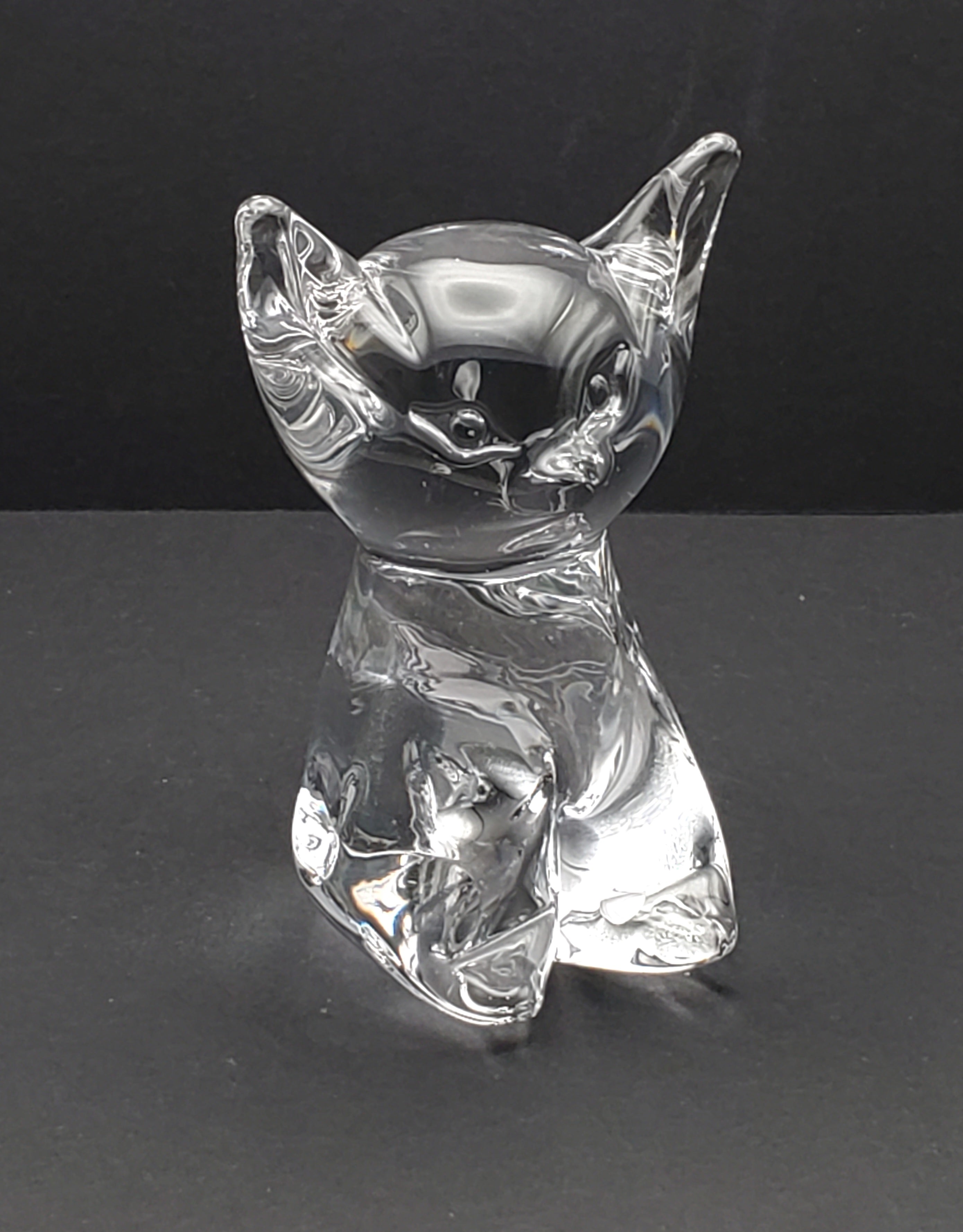 Handmade Glass Cat Figurine Paperweight
