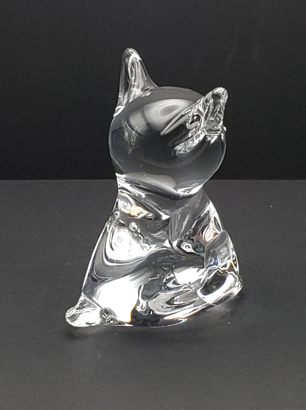 Handmade Glass Cat Figurine Paperweight
