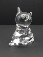 Handmade Glass Cat Figurine Paperweight