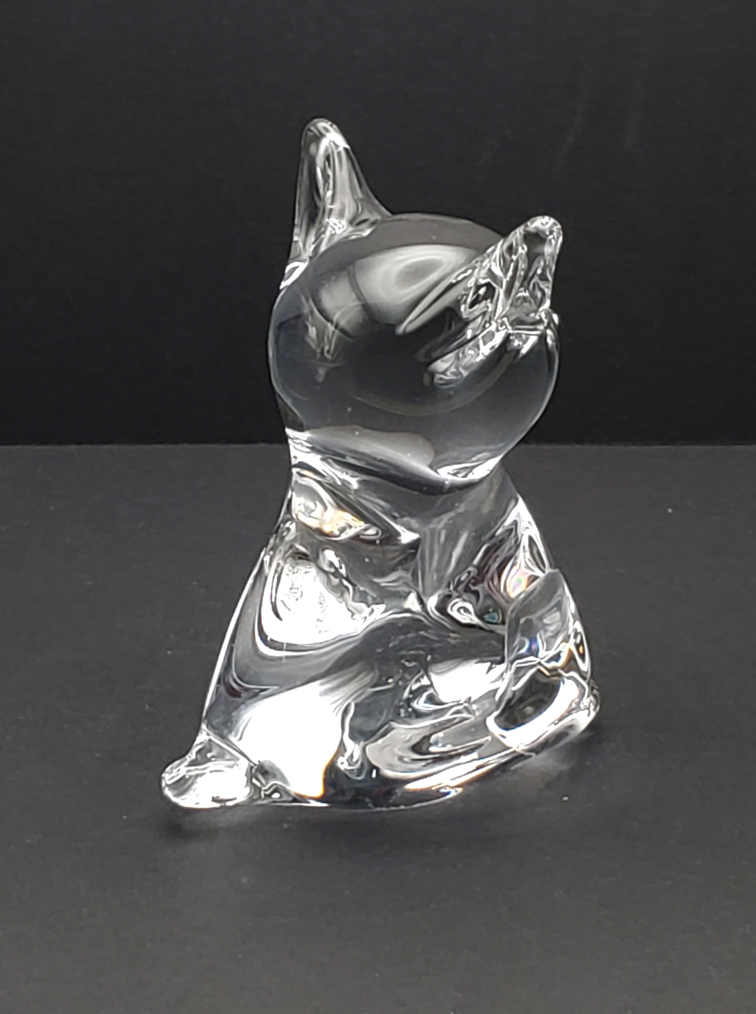 Handmade Glass Cat Figurine Paperweight