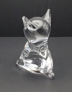 Handmade Glass Cat Figurine Paperweight