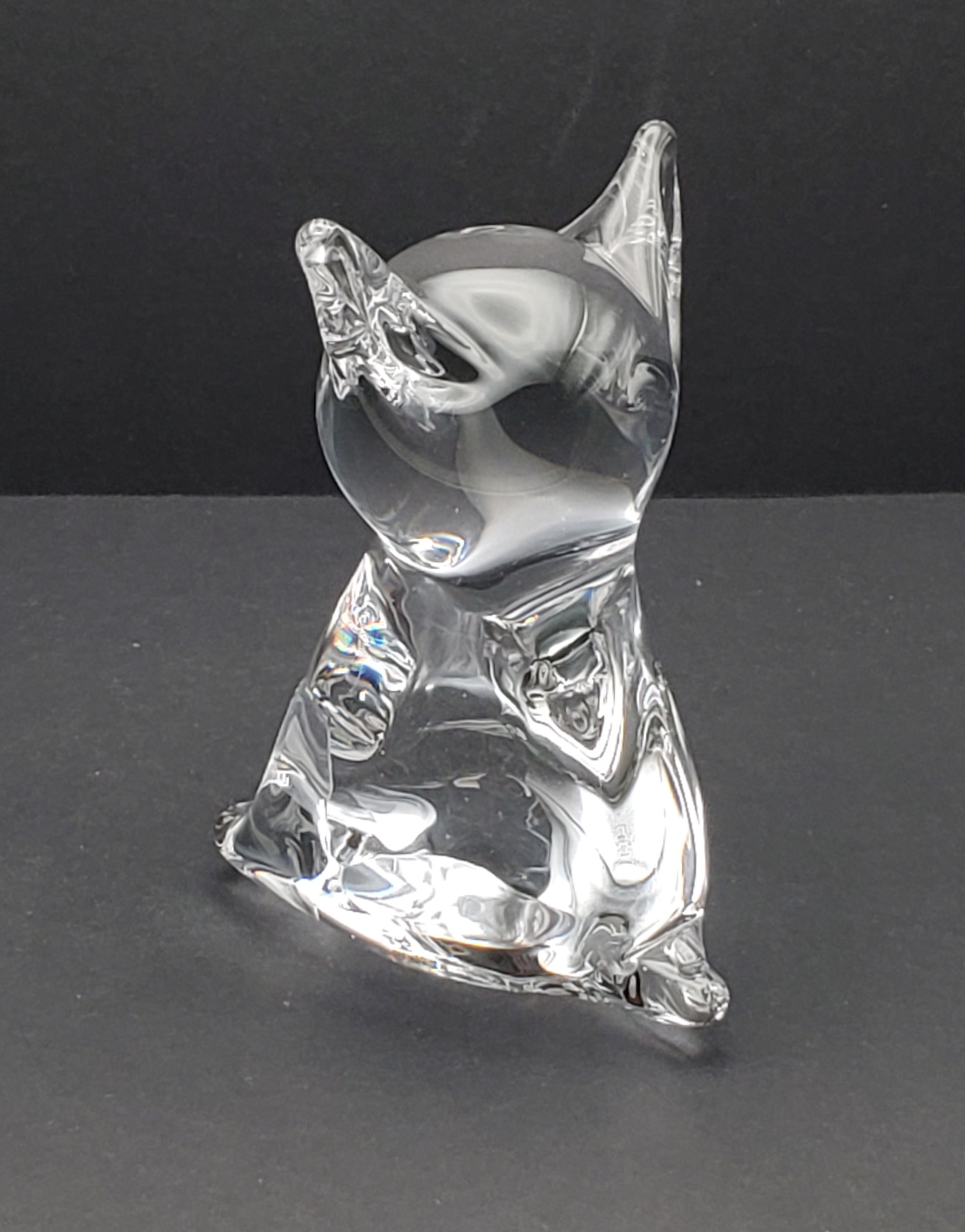Handmade Glass Cat Figurine Paperweight