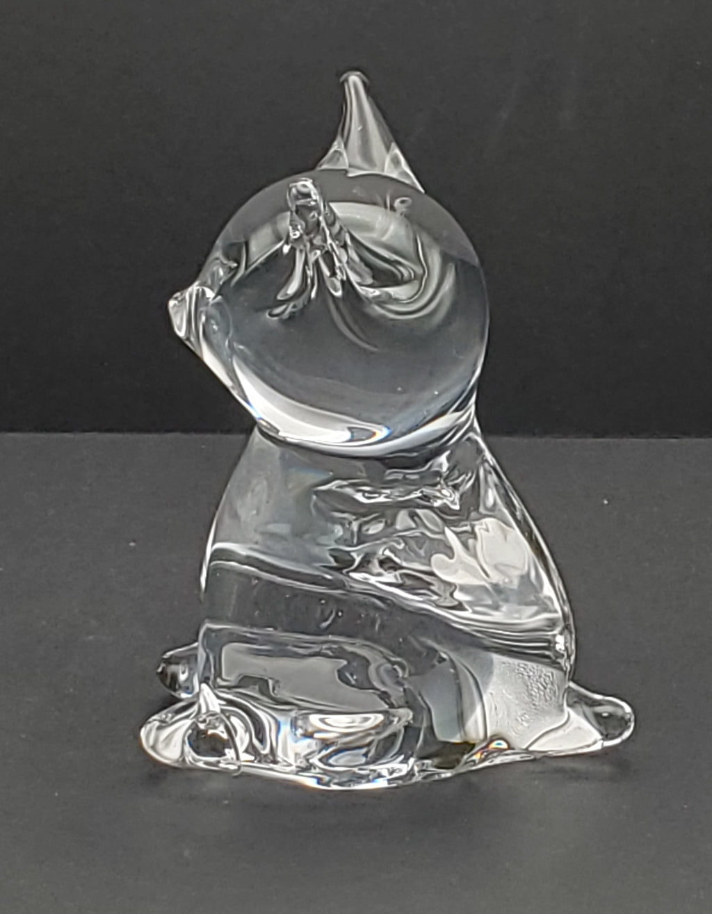Handmade Glass Cat Figurine Paperweight