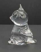 Handmade Glass Cat Figurine Paperweight