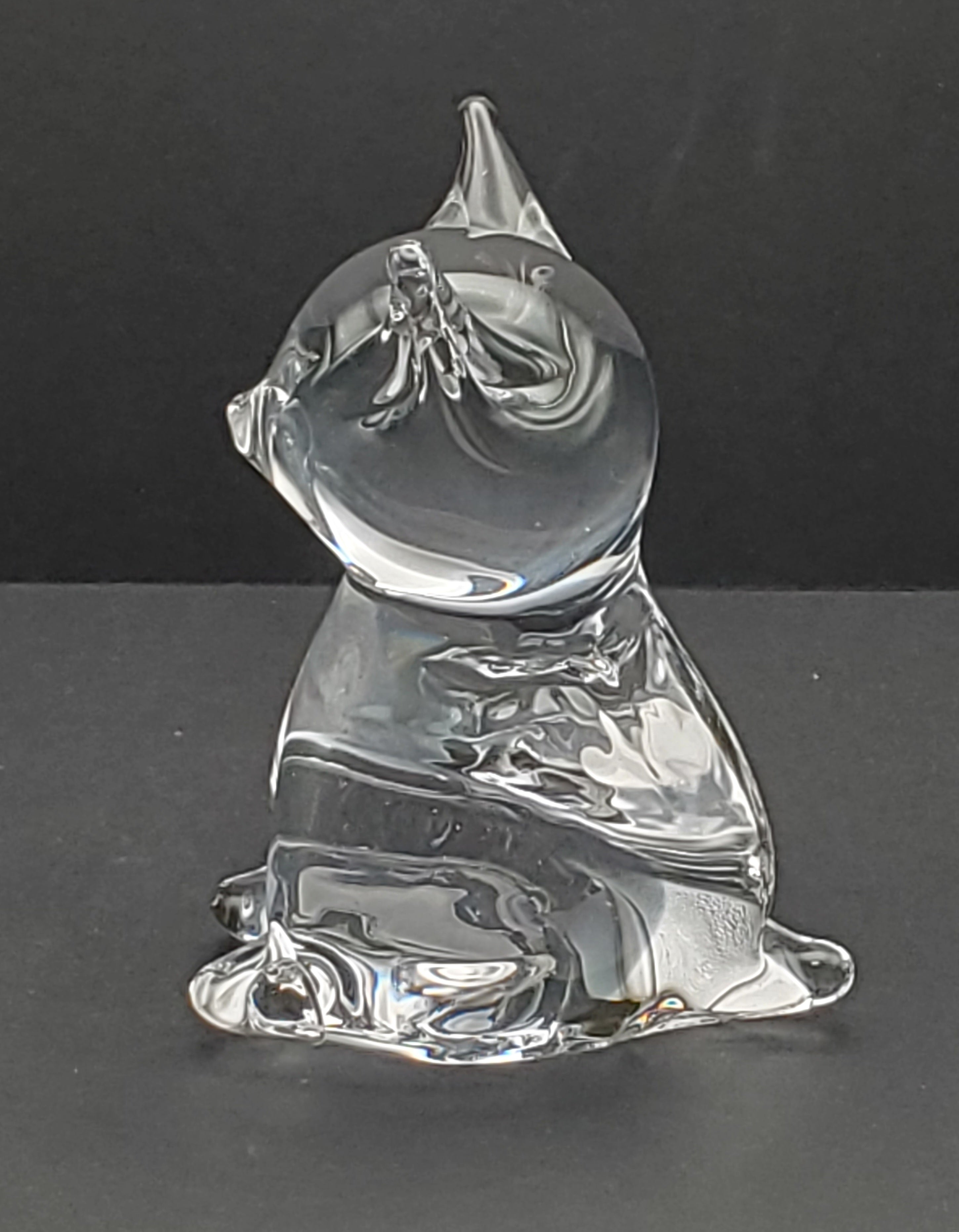 Handmade Glass Cat Figurine Paperweight