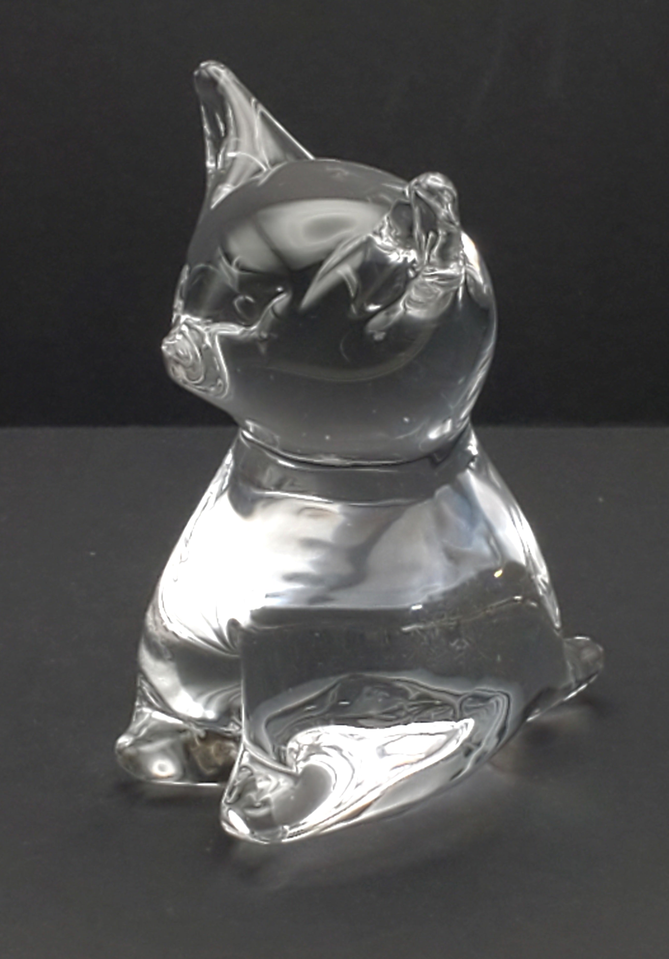 Handmade Glass Cat Figurine Paperweight