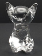 Handmade Glass Cat Figurine Paperweight