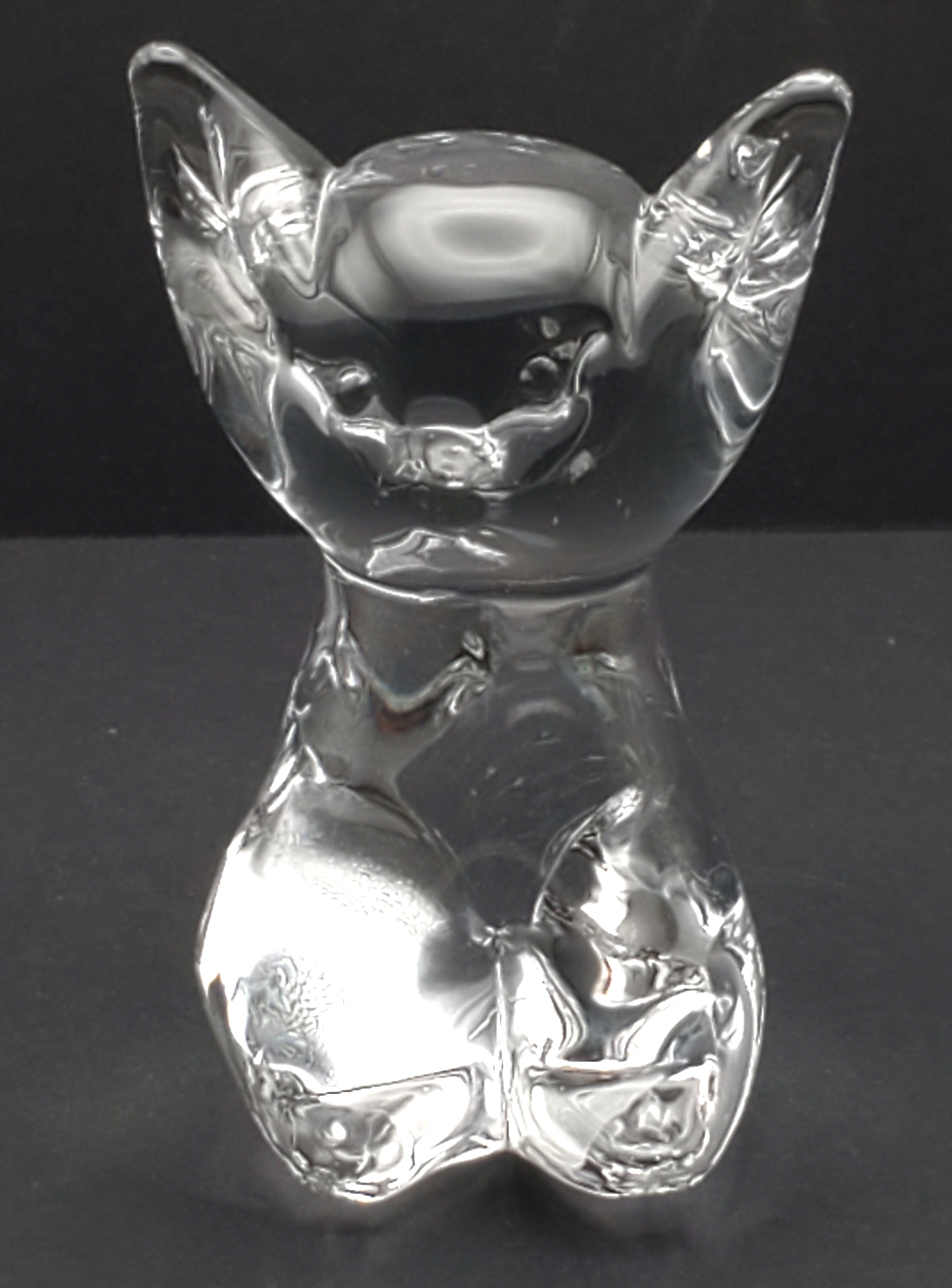 Handmade Glass Cat Figurine Paperweight