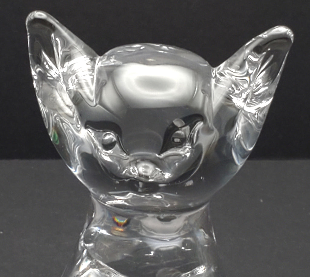 Handmade Glass Cat Figurine Paperweight