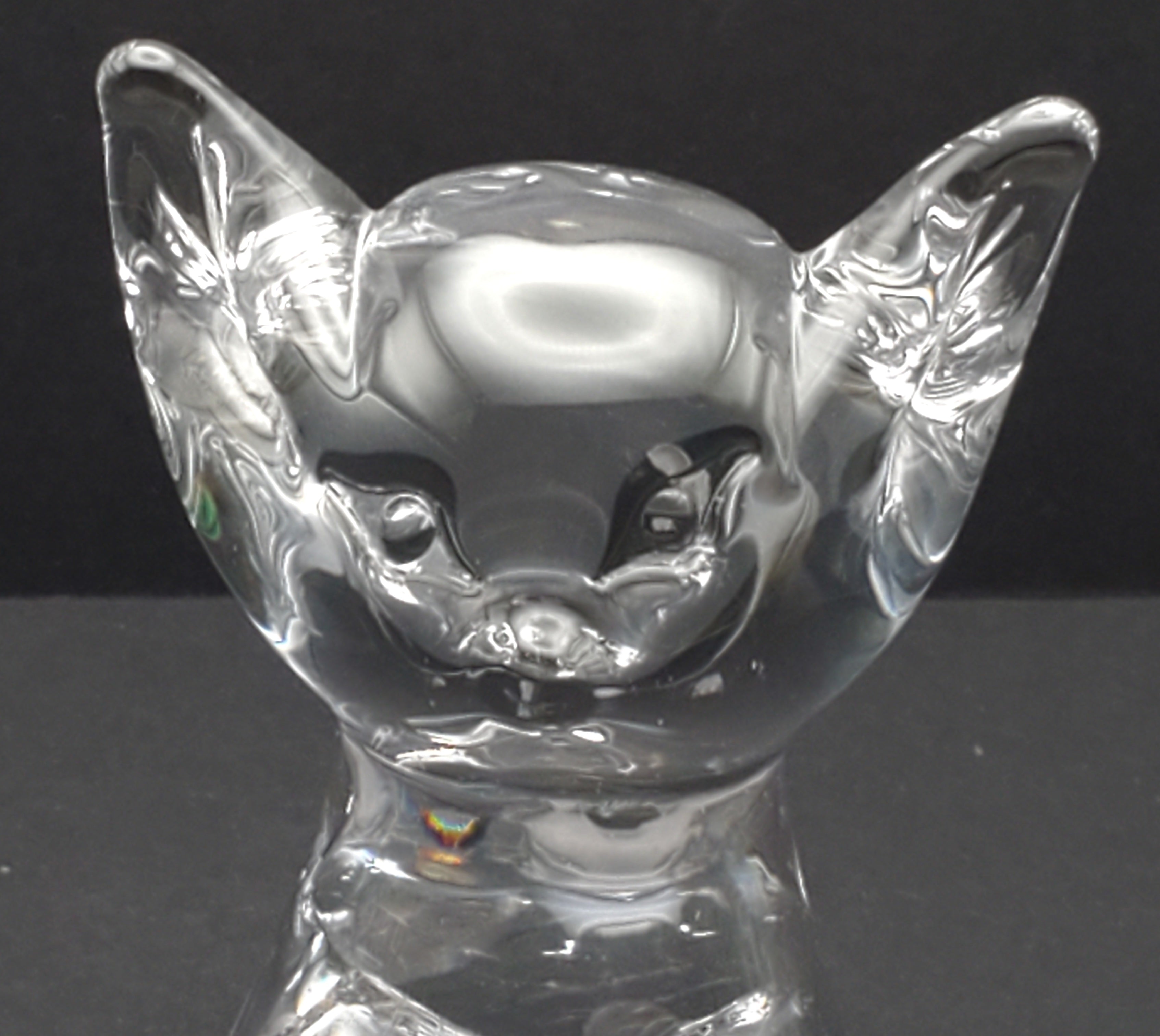 Handmade Glass Cat Figurine Paperweight