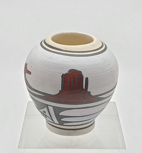 Nesbitt - Vintage Hand Painted Southwestern Motif Ceramic Vase
