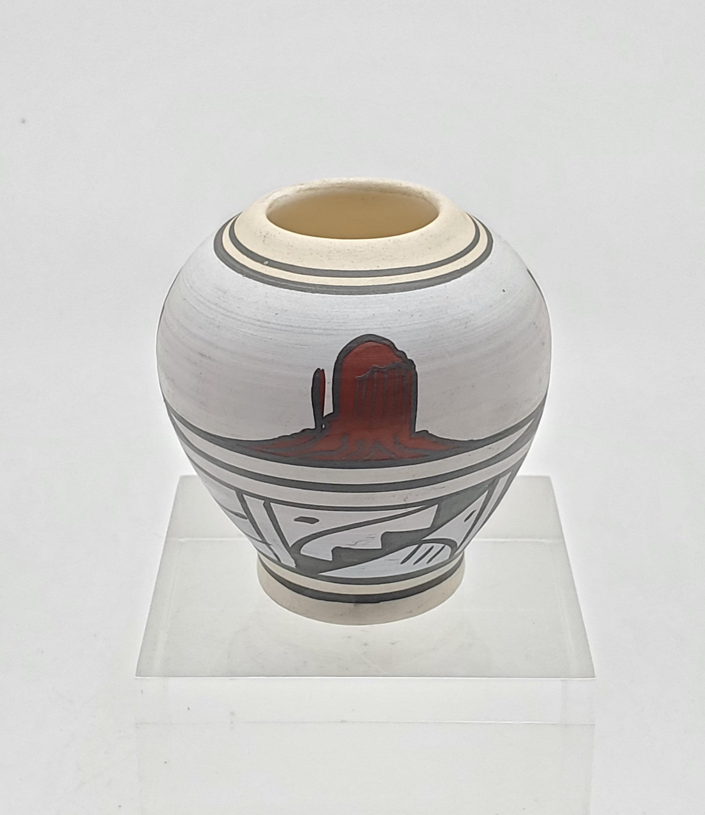 Nesbitt - Vintage Hand Painted Southwestern Motif Ceramic Vase