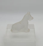 Vintage Frosted Glass Dog Figurine