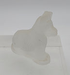 Vintage Frosted Glass Dog Figurine
