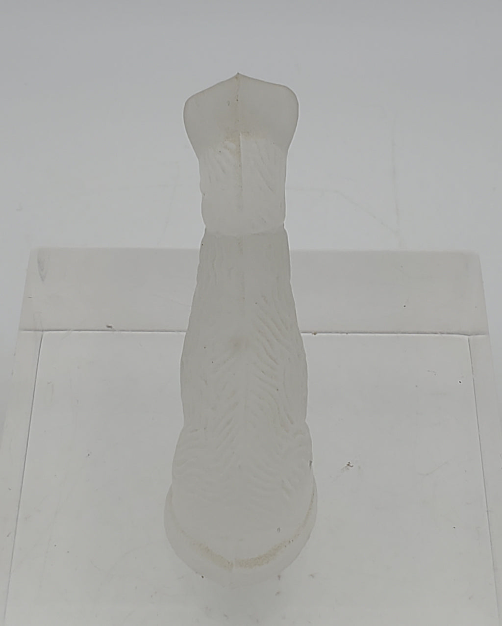 Vintage Frosted Glass Dog Figurine