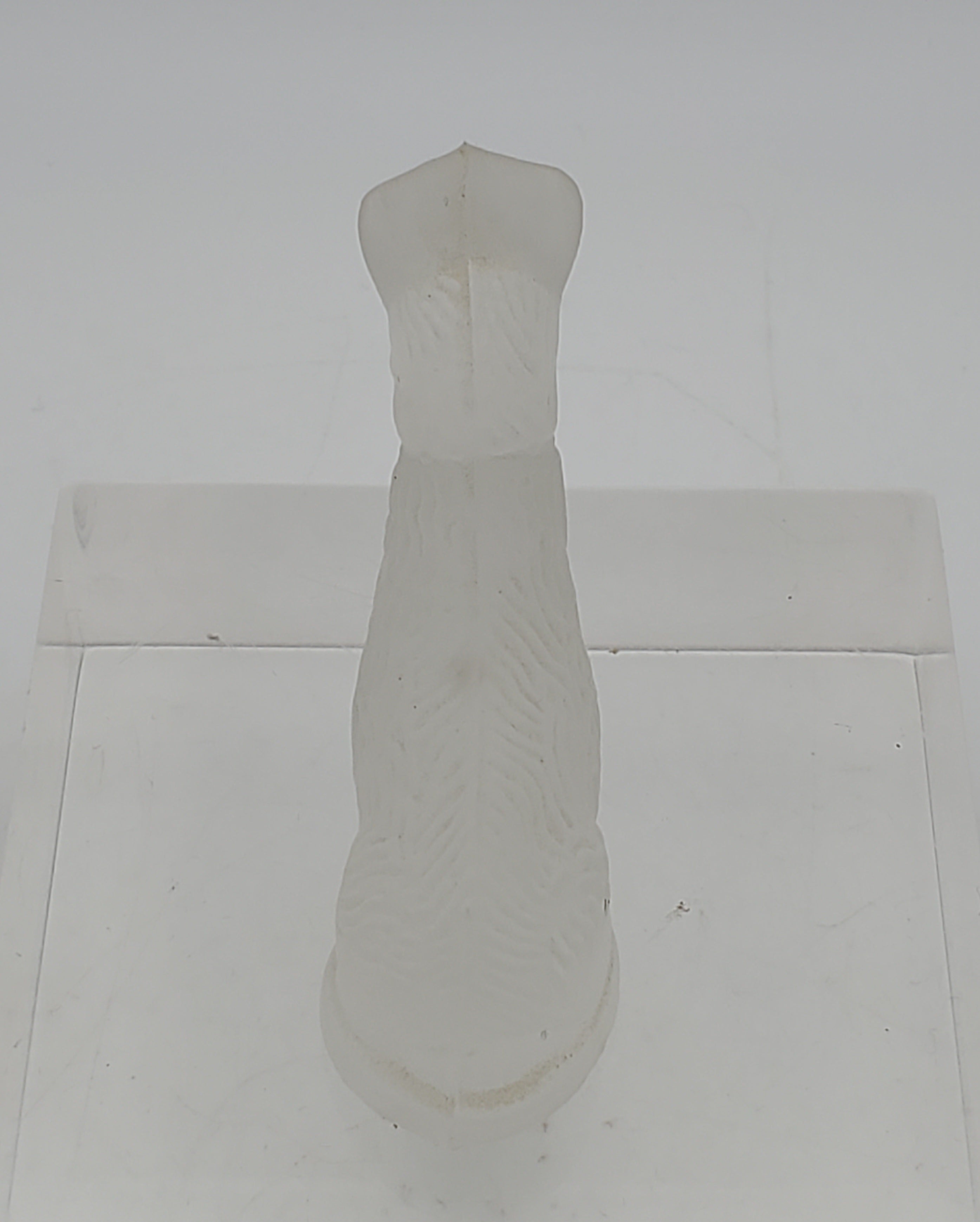 Vintage Frosted Glass Dog Figurine