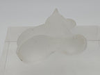 Vintage Frosted Glass Dog Figurine
