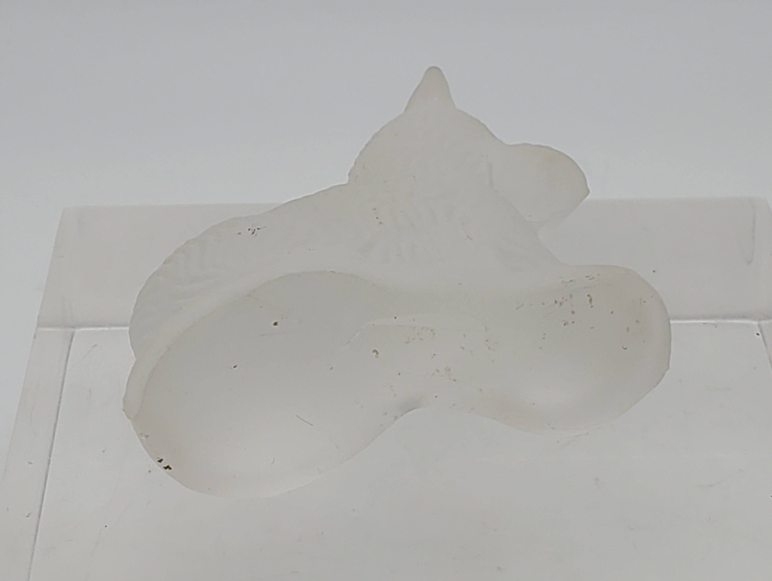 Vintage Frosted Glass Dog Figurine