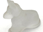 Vintage Frosted Glass Dog Figurine