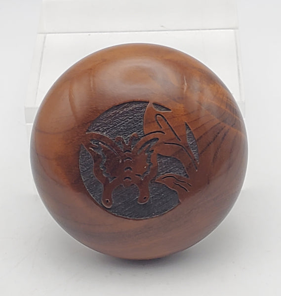 Vintage Carved Myrtlewood Butterfly Paperweight