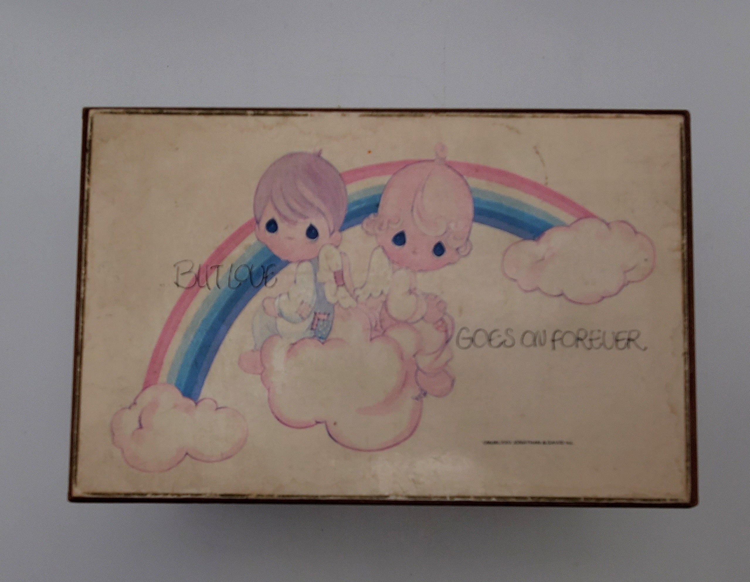 Jonathan & David - Vintage 1970s Wood Music Jewelry Box