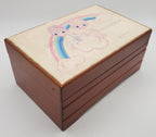 Jonathan & David - Vintage 1970s Wood Music Jewelry Box