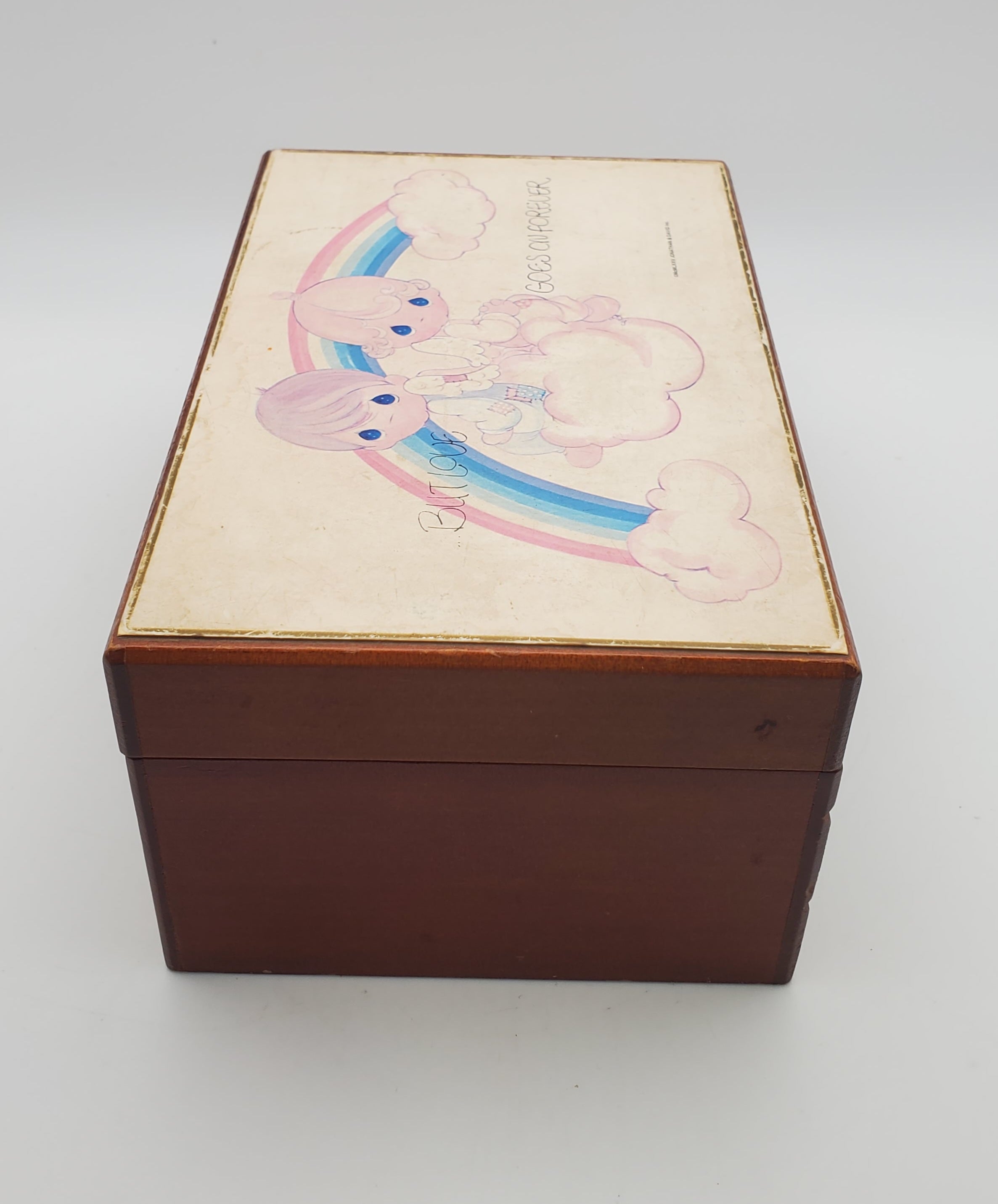 Jonathan & David - Vintage 1970s Wood Music Jewelry Box
