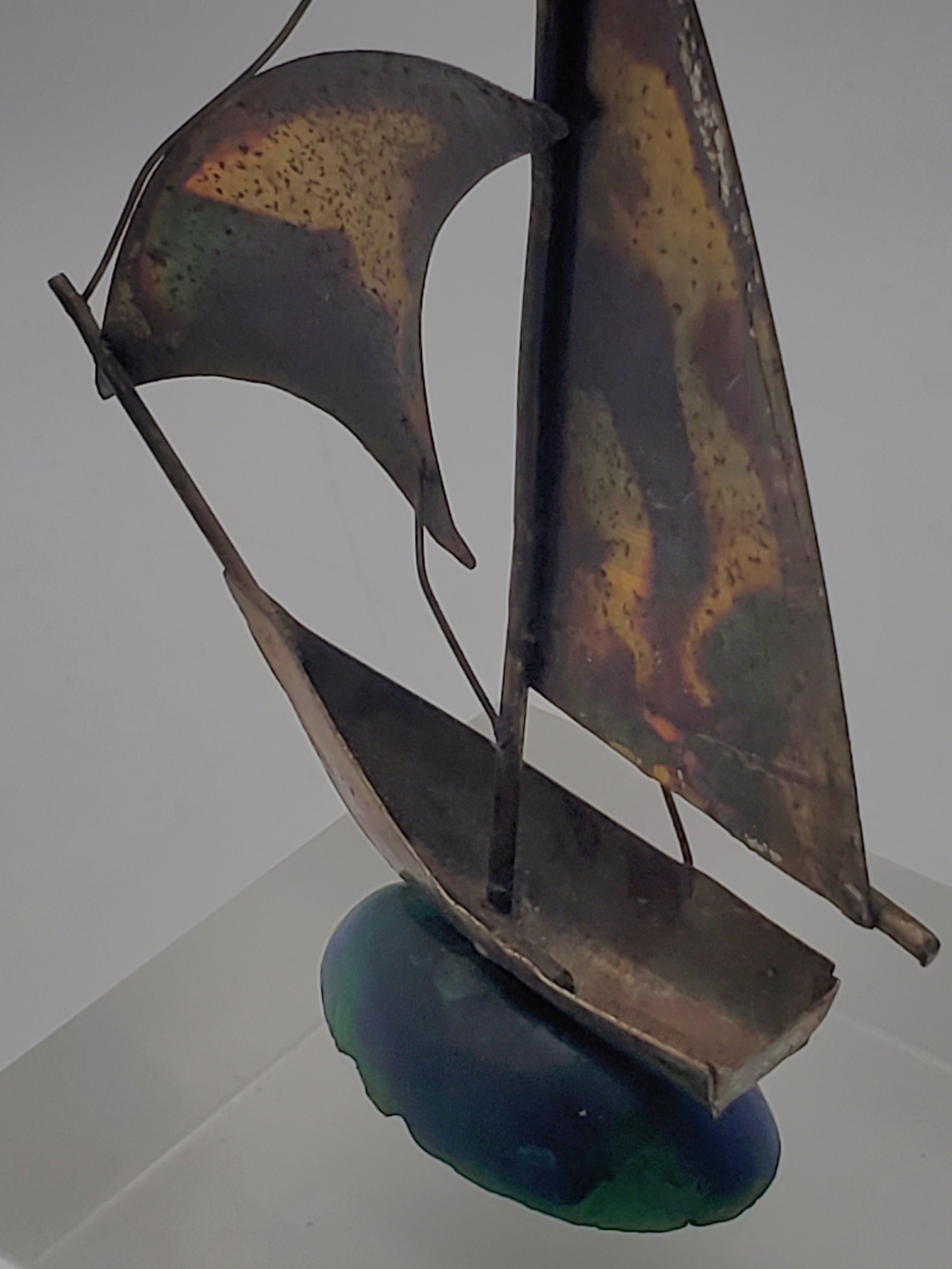 Vintage Brass Hong Kong Saibloat Sculpture