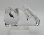 ACC- Vintage Rabbit Handmade Crystal Glass Paperweight